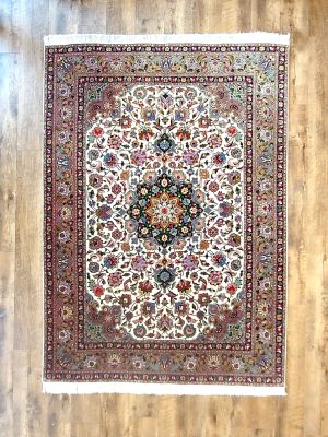 Tabriz mit Seide 210x151